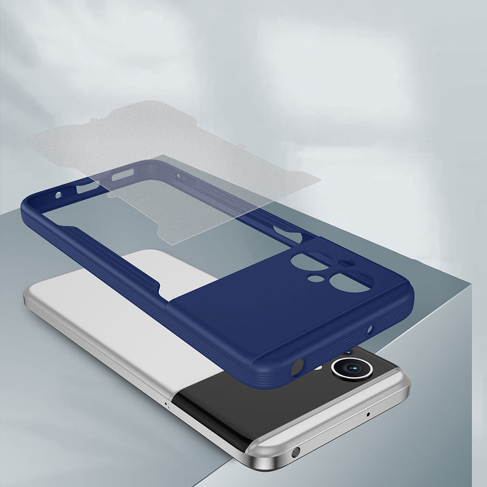 Xiaomi Poco M5 Kılıf Zore Parfe Kapak Lacivert