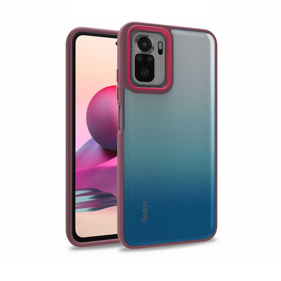 Xiaomi Poco M5S Kılıf Zore Flora Kapak Kırmızı