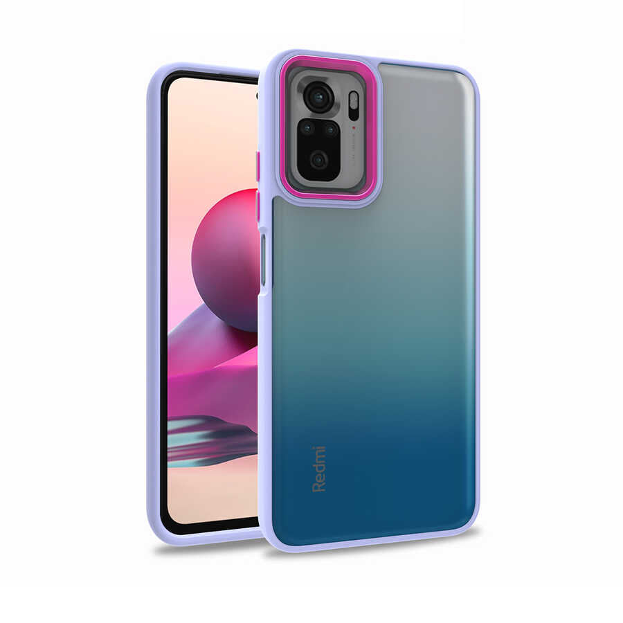 Xiaomi Poco M5S Kılıf Zore Flora Kapak Lila