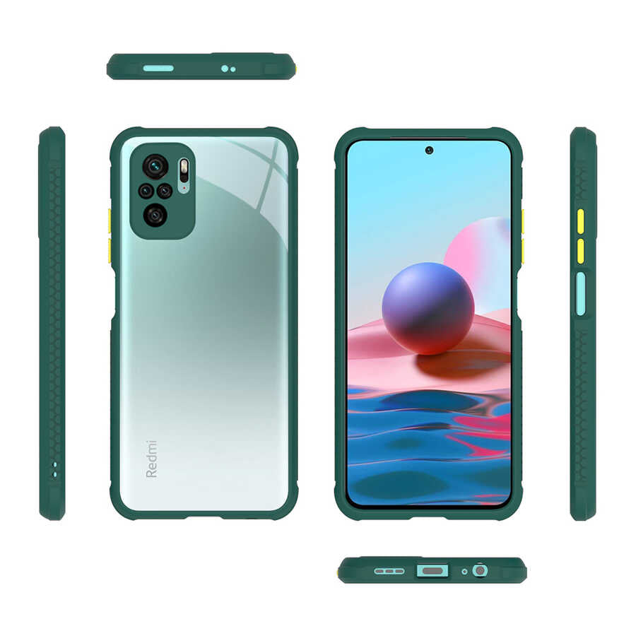 Xiaomi Poco M5S Kılıf Zore Kaff Kapak Koyu Yeşil