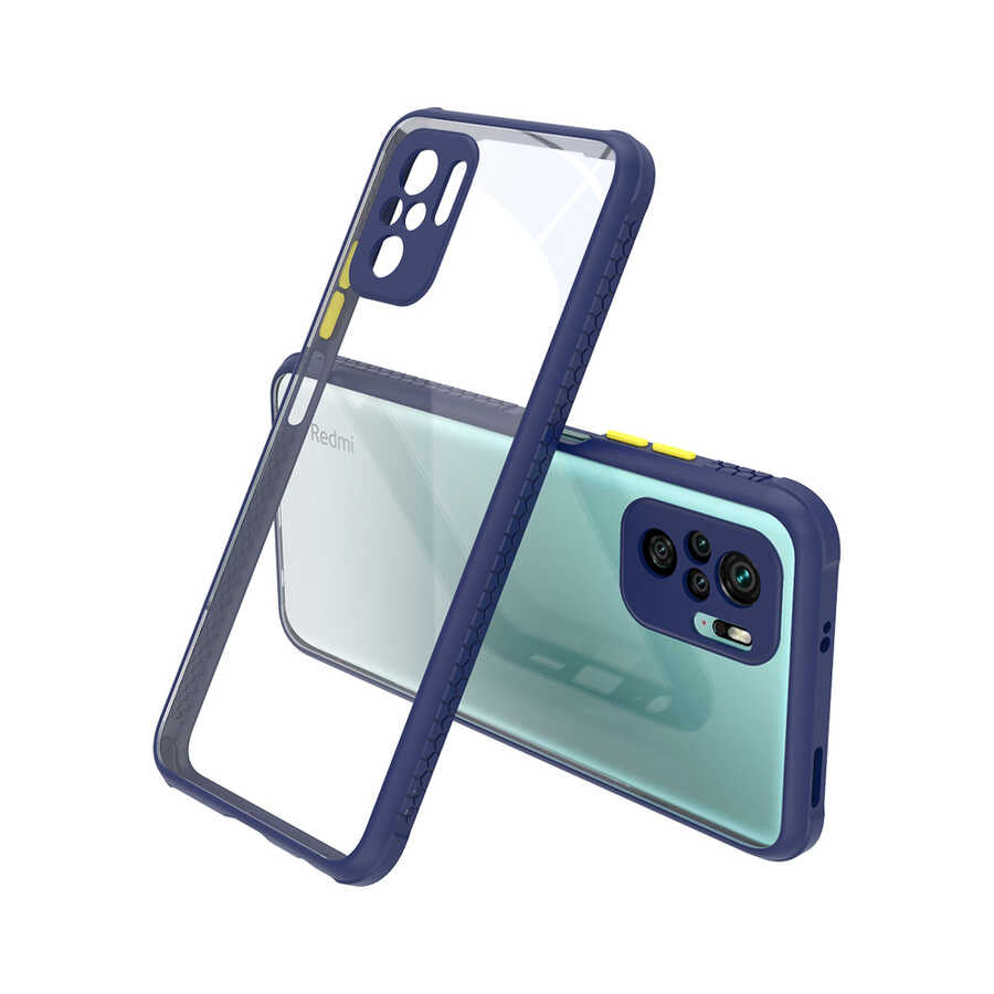 Xiaomi Poco M5S Kılıf Zore Kaff Kapak Lacivert