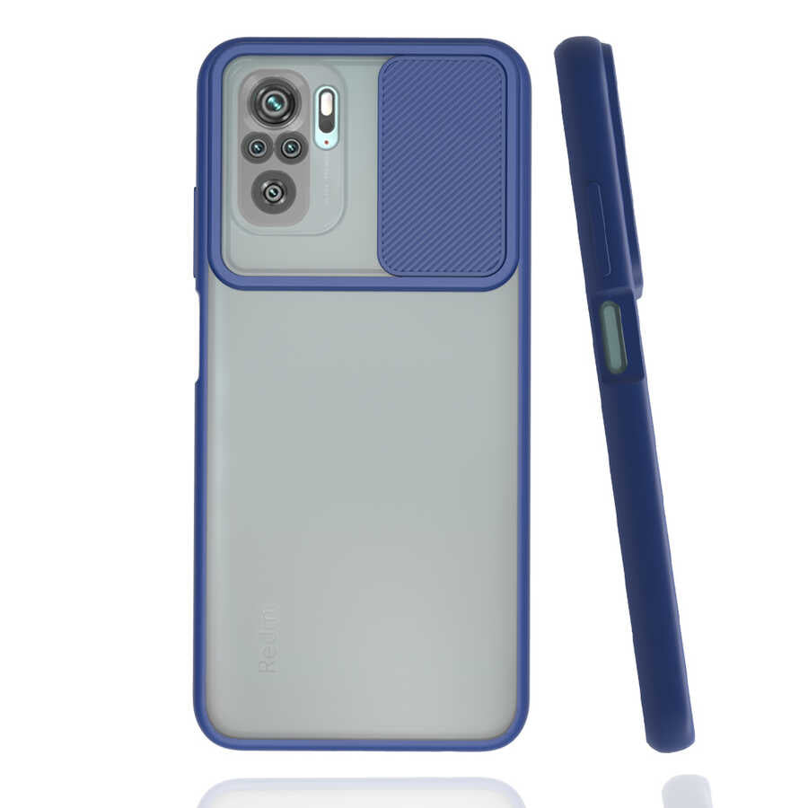 Xiaomi Poco M5S Kılıf Zore Lensi Kapak Kırmızı