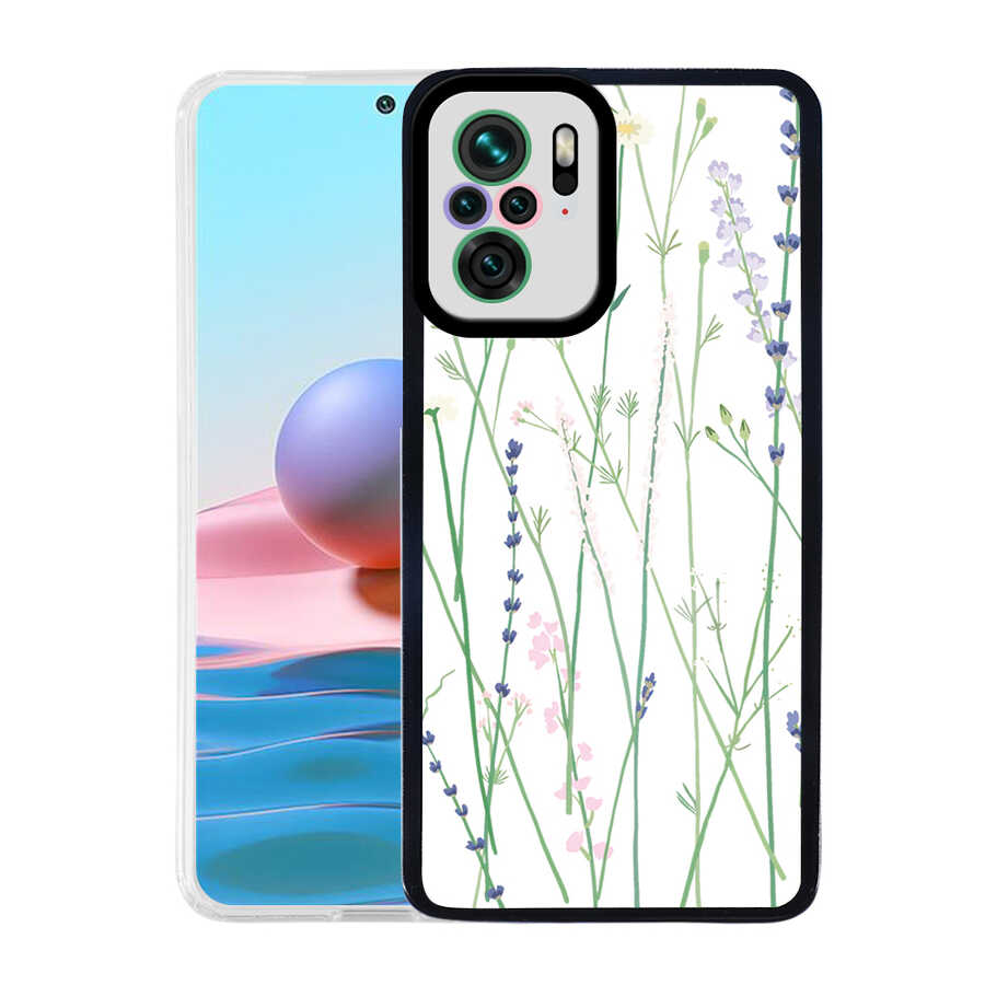 Xiaomi Poco M5S Kılıf Zore M-Fit Desenli Kapak Flower No4