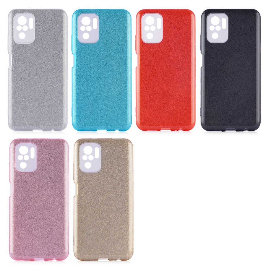 Xiaomi Poco M5S Kılıf Zore Shining Silikon Kırmızı