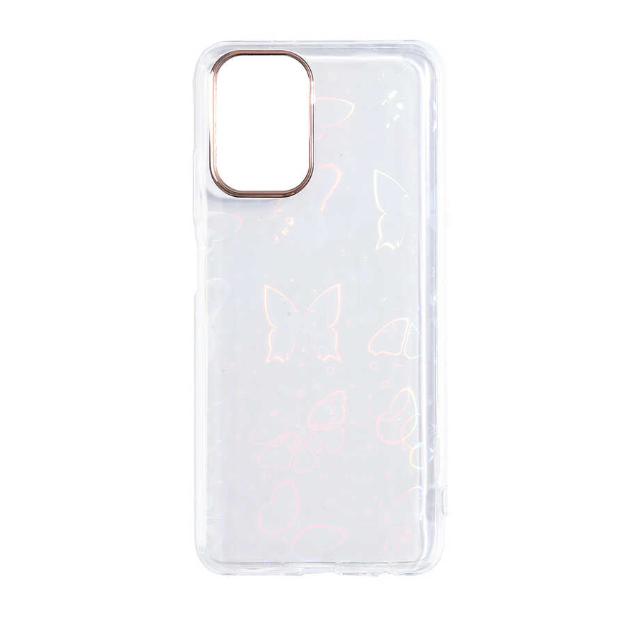 Xiaomi Poco M5S Kılıf Zore Sidney Desenli Sert Kapak Butterfly No2