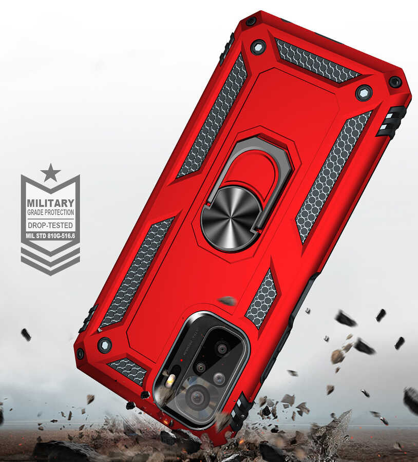 Xiaomi Poco M5S Kılıf Zore Vega Kapak Siyah