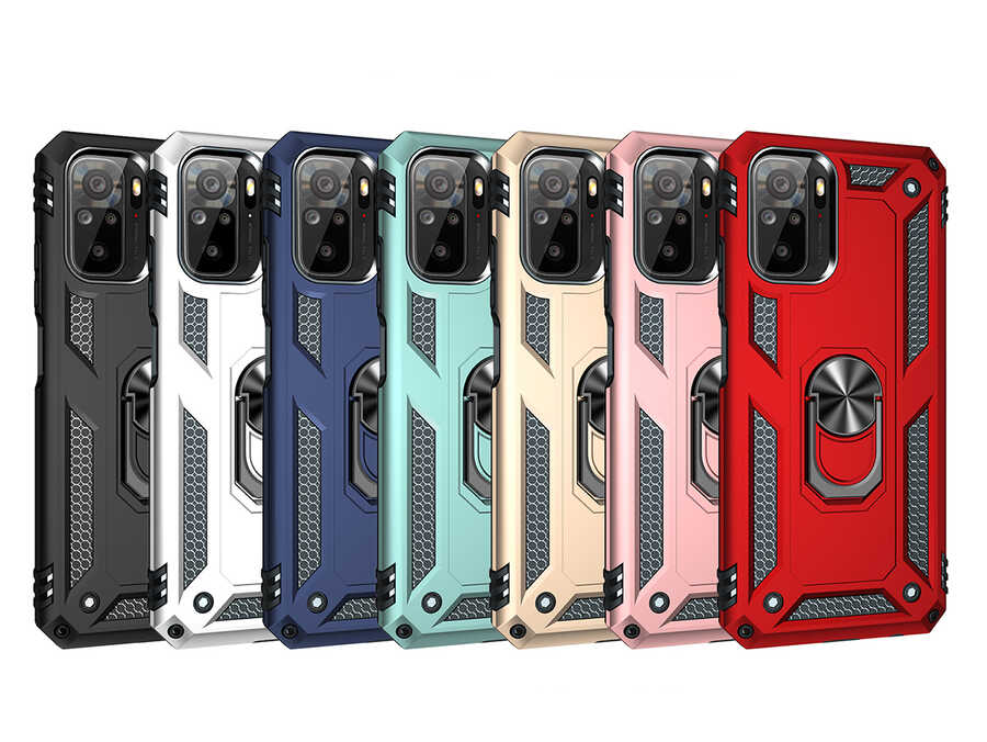 Xiaomi Poco M5S Kılıf Zore Vega Kapak Gri