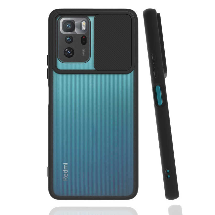 Xiaomi Poco X3 GT Kılıf Zore Lensi Kapak Siyah