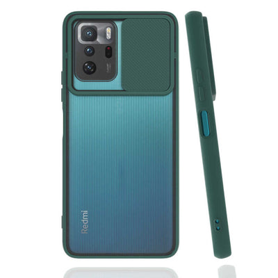 Xiaomi Poco X3 GT Kılıf Zore Lensi Kapak Koyu Yeşil