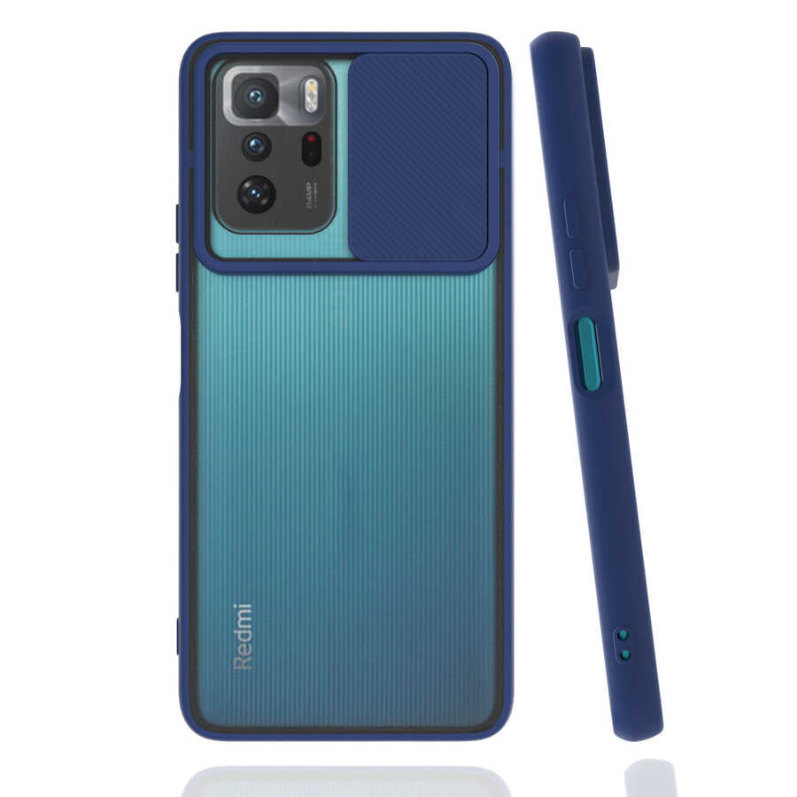 Xiaomi Poco X3 GT Kılıf Zore Lensi Kapak Lacivert