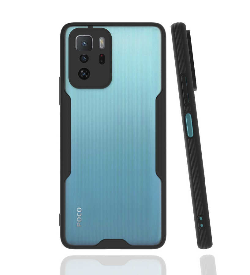 Xiaomi Poco X3 GT Kılıf Zore Parfe Kapak Siyah