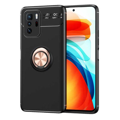 Xiaomi Poco X3 GT Kılıf Zore Ravel Silikon Kapak Siyah-Rose Gold