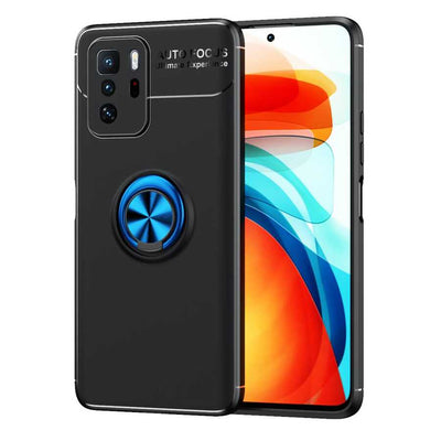 Xiaomi Poco X3 GT Kılıf Zore Ravel Silikon Kapak Siyah-Mavi