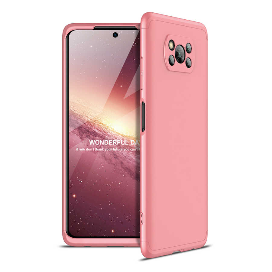 Xiaomi Poco X3 Kılıf Zore Ays Kapak Rose Gold