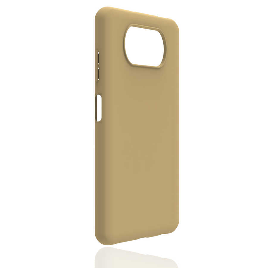 Xiaomi Poco X3 Kılıf Zore Biye Silikon Gold