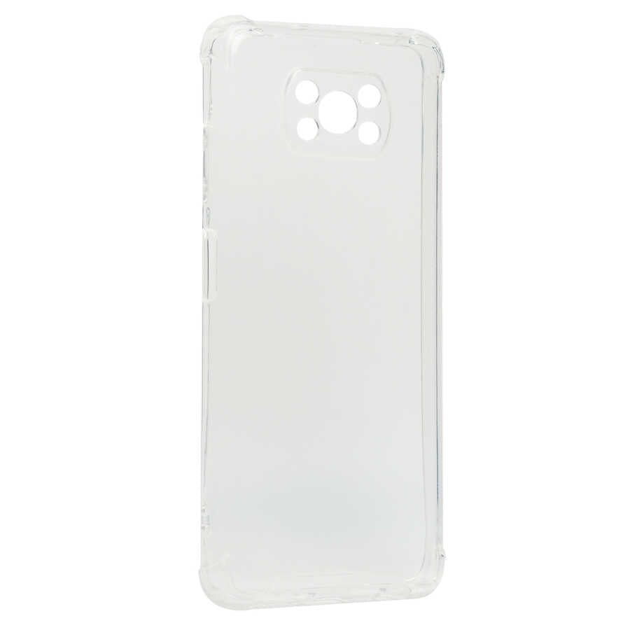 Xiaomi Poco X3 Kılıf Zore Kamera Korumalı Nitro Anti Shock Silikon Renksiz