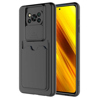 Xiaomi Poco X3 Kılıf Zore Kartix Kapak Siyah