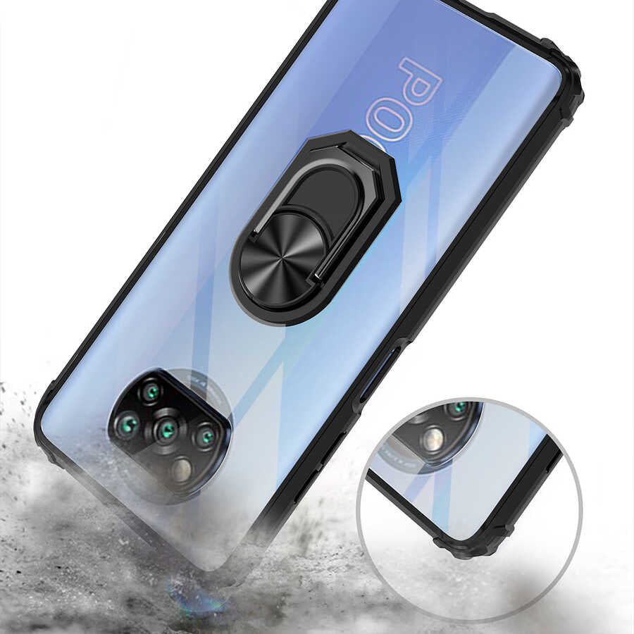 Xiaomi Poco X3 Kılıf Zore Mola Kapak Siyah