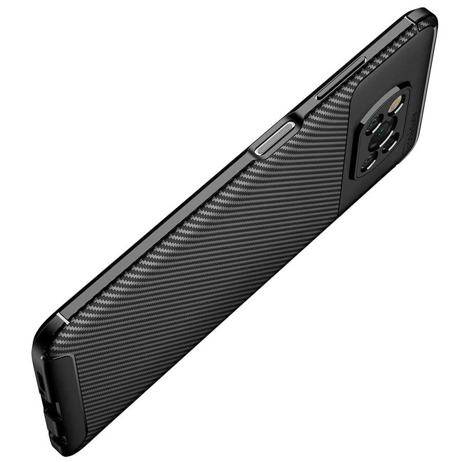 Xiaomi Poco X3 Kılıf Zore Negro Silikon Kapak Kahverengi