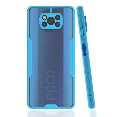 Xiaomi Poco X3 Kılıf Zore Parfe Kapak Mavi