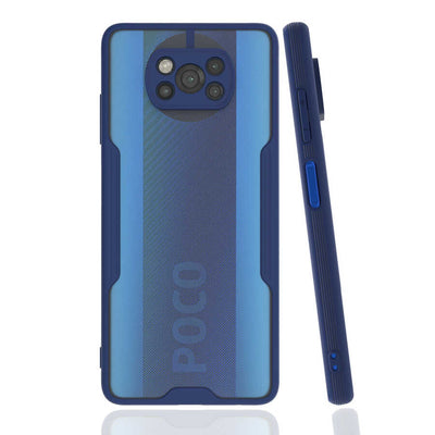 Xiaomi Poco X3 Kılıf Zore Parfe Kapak Lacivert