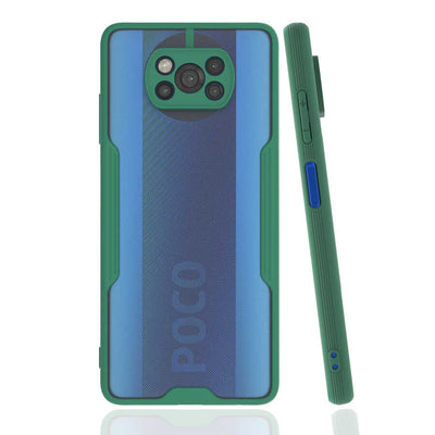 Xiaomi Poco X3 Kılıf Zore Parfe Kapak Koyu Yeşil