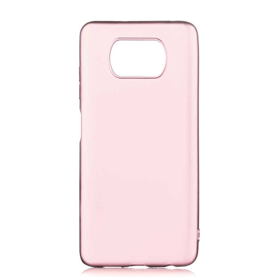 Xiaomi Poco X3 Kılıf Zore Premier Silikon Kapak Rose Gold