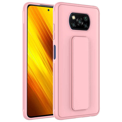 Xiaomi Poco X3 Kılıf Zore Qstand Kapak Pembe