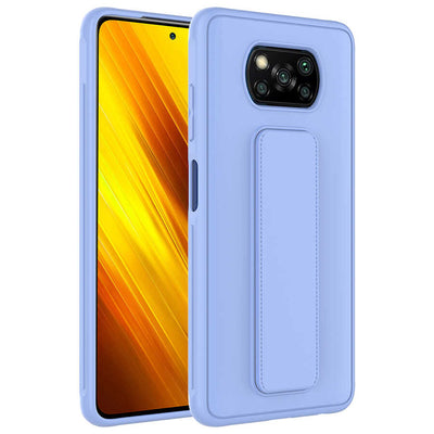 Xiaomi Poco X3 Kılıf Zore Qstand Kapak Lila