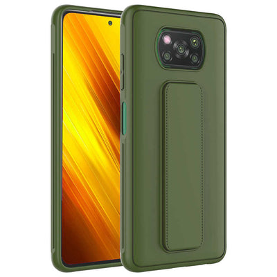 Xiaomi Poco X3 Kılıf Zore Qstand Kapak Kırmızı