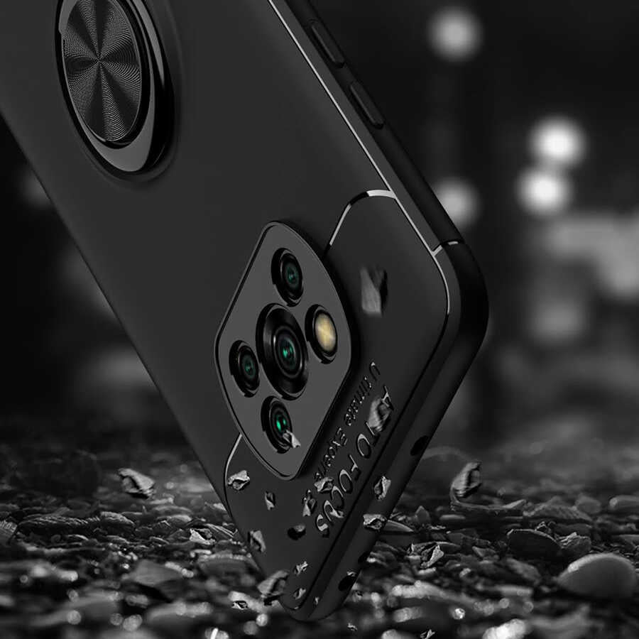 Xiaomi Poco X3 Kılıf Zore Ravel Silikon Kapak Siyah