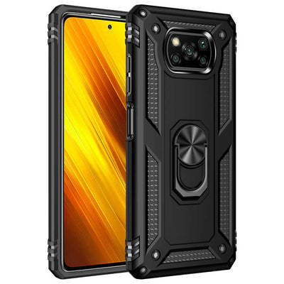 Xiaomi Poco X3 Kılıf Zore Vega Kapak Siyah
