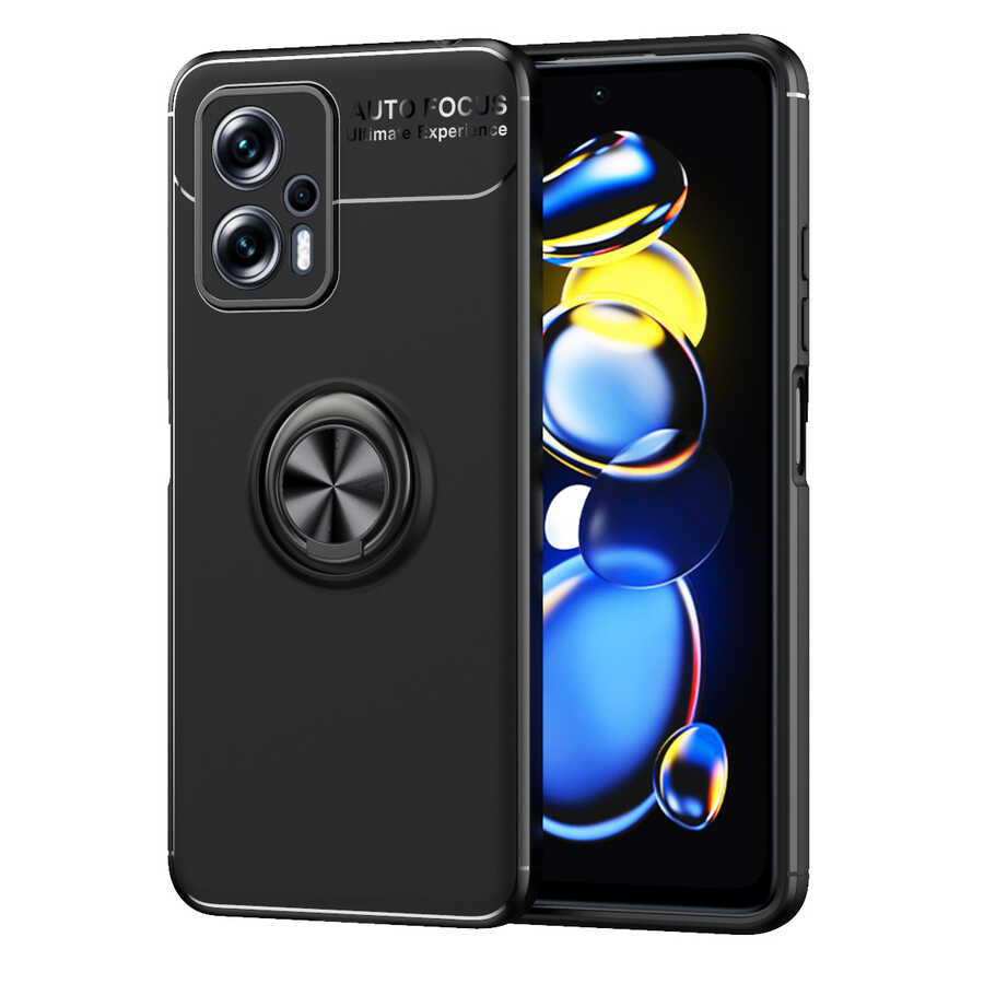 Xiaomi Poco X4 GT Kılıf Zore Ravel Silikon Kapak Siyah