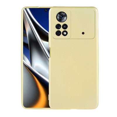 Xiaomi Poco X4 Pro 5G Kılıf Zore Premier Silikon Kapak Gold