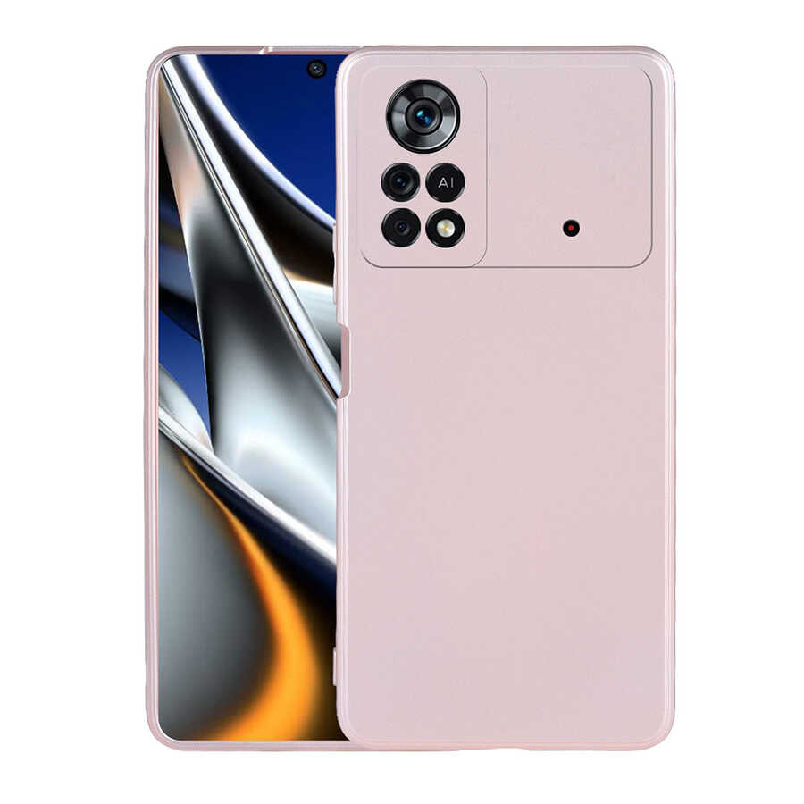 Xiaomi Poco X4 Pro 5G Kılıf Zore Premier Silikon Kapak Rose Gold