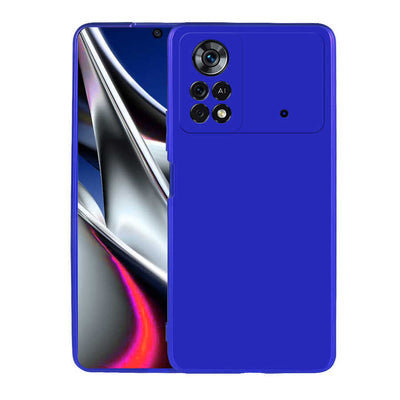 Xiaomi Poco X4 Pro 5G Kılıf Zore Premier Silikon Kapak Saks Mavi