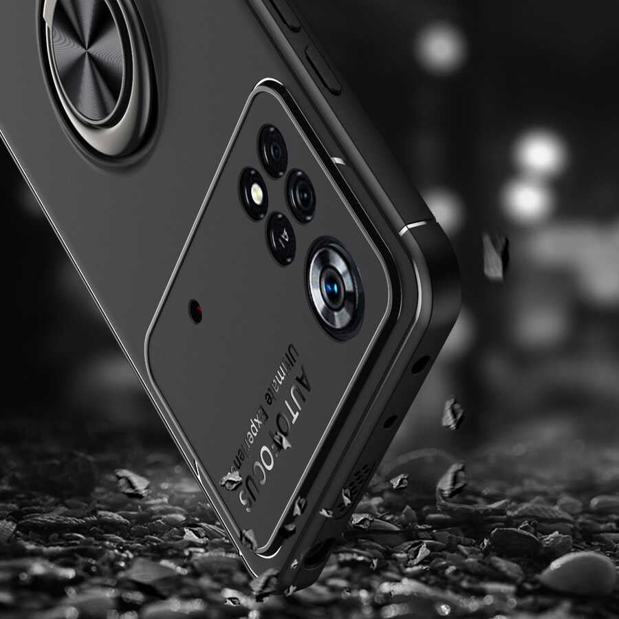 Xiaomi Poco X4 Pro 5G Kılıf Zore Ravel Silikon Kapak Siyah