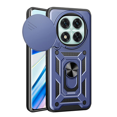 Xiaomi Poco X7 Kılıf Magnetik Standlı Kamera Korumalı Zore Sürgülü Vega Kapak Siyah