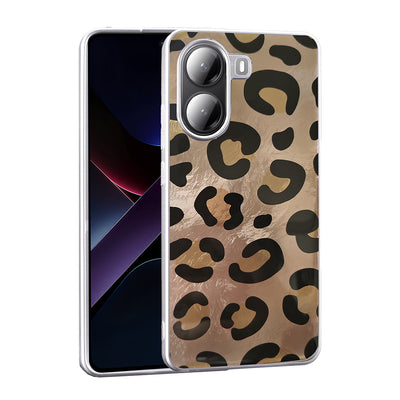 Xiaomi Poco X7 Pro Kılıf Desenli Zore Mep Kapak Gold Leopar