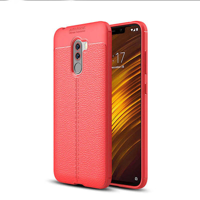 Xiaomi Pocophone F1 Kılıf Zore Niss Silikon Kapak Kırmızı