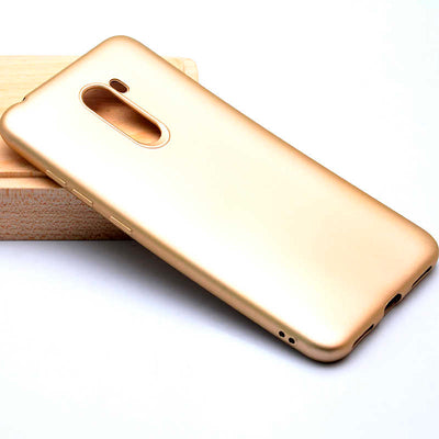Xiaomi Pocophone F1 Kılıf Zore Premier Silikon Kapak Gold