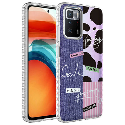 Xiaomi Redmi 10 Kılıf Airbag Kenarlı Renkli Desenli Silikon Zore Elegans Kapak NO8