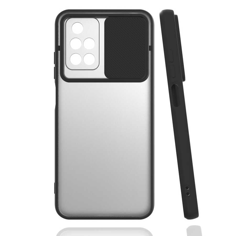 Xiaomi Redmi 10 Kılıf Zore Lensi Kapak Siyah