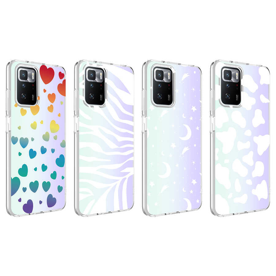 Xiaomi Redmi 10 Kılıf Zore M-Blue Desenli Kapak Zebra No1