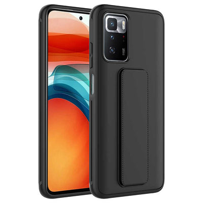 Xiaomi Redmi 10 Kılıf Zore Qstand Kapak Siyah