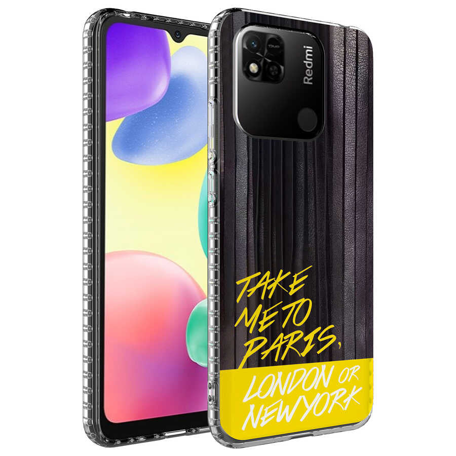 Xiaomi Redmi 10C Kılıf Airbag Kenarlı Renkli Desenli Silikon Zore Elegans Kapak NO2