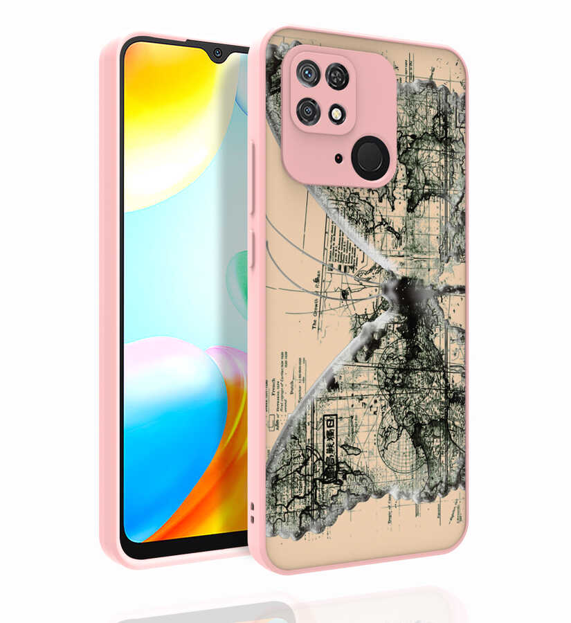 Xiaomi Redmi 10C Kılıf Desenli Kamera Korumalı Parlak Zore Nora Kapak NO4