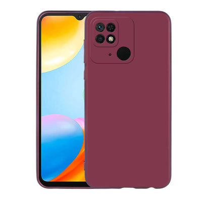 Xiaomi Redmi 10C Kılıf Zore Premier Silikon Kapak Mürdüm