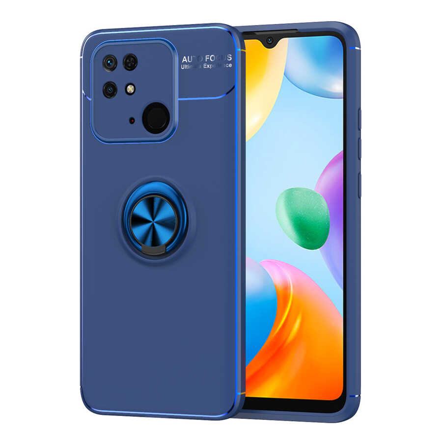 Xiaomi Redmi 10C Kılıf Zore Ravel Silikon Kapak Mavi