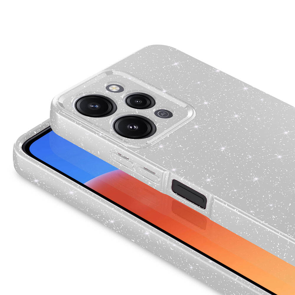 Xiaomi Redmi 12 Kılıf Kamera Korumalı Simli Lüks Zore Koton Kapak Siyah